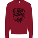Rock and Roll Music Mens Sweatshirt Jumper Red