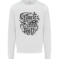 Rock and Roll Music Mens Sweatshirt Jumper White