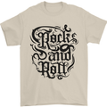 Rock and Roll Music Mens T-Shirt 100% Cotton Sand