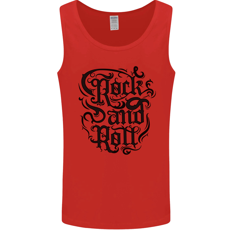 Rock and Roll Music Mens Vest Tank Top Red