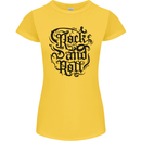 Rock and Roll Music Womens Petite Cut T-Shirt Yellow