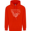 Rock n Roll Angel Childrens Kids Hoodie Bright Red