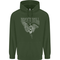 Rock n Roll Angel Childrens Kids Hoodie Forest Green