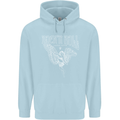 Rock n Roll Angel Childrens Kids Hoodie Light Blue