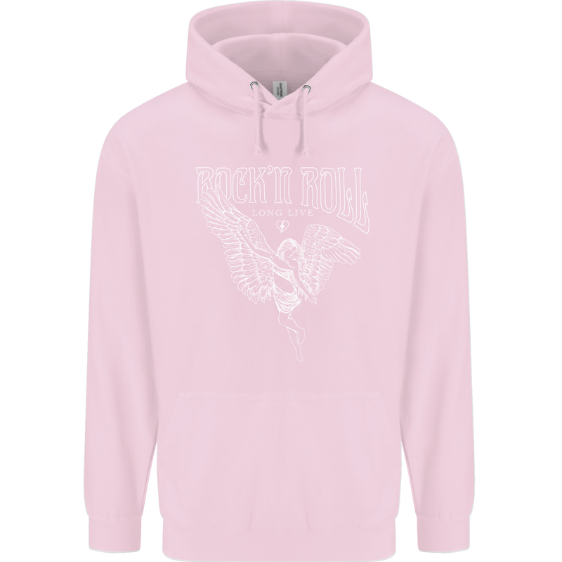 Rock n Roll Angel Childrens Kids Hoodie Light Pink