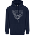 Rock n Roll Angel Childrens Kids Hoodie Navy Blue