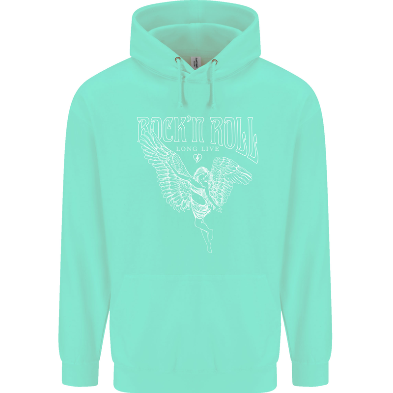 Rock n Roll Angel Childrens Kids Hoodie Peppermint