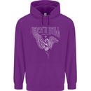 Rock n Roll Angel Childrens Kids Hoodie Purple
