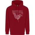 Rock n Roll Angel Childrens Kids Hoodie Red