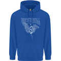 Rock n Roll Angel Childrens Kids Hoodie Royal Blue