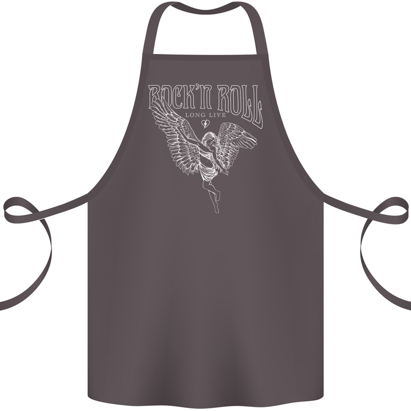 Rock n Roll Angel Cotton Apron 100% Organic Dark Grey