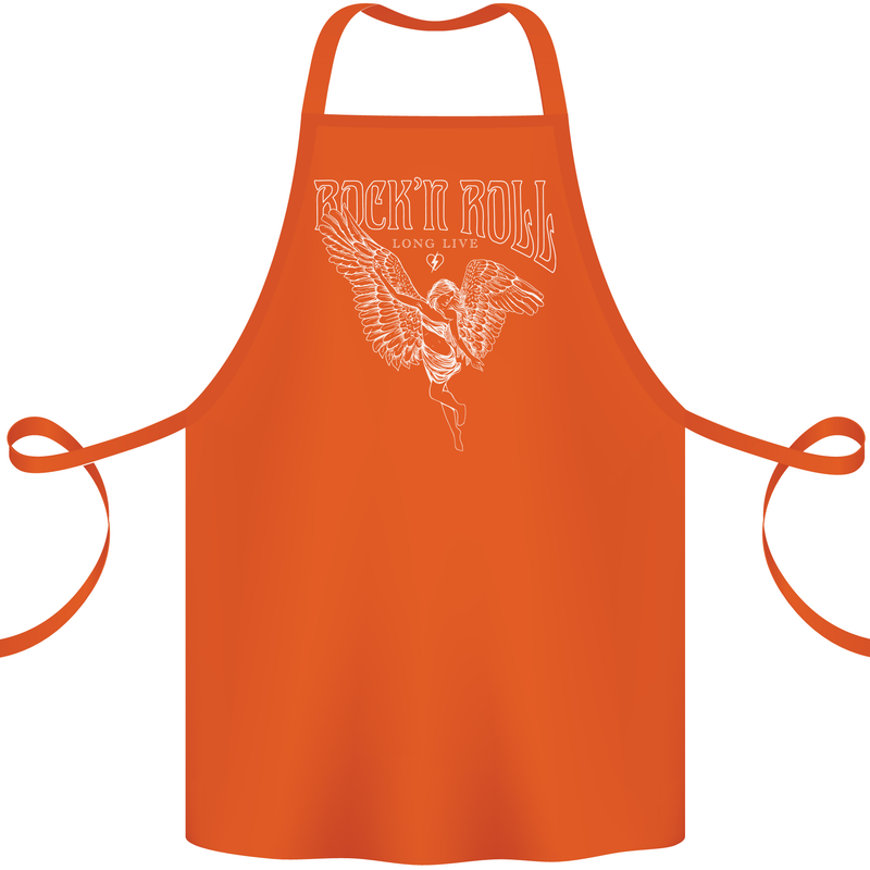 Rock n Roll Angel Cotton Apron 100% Organic Orange