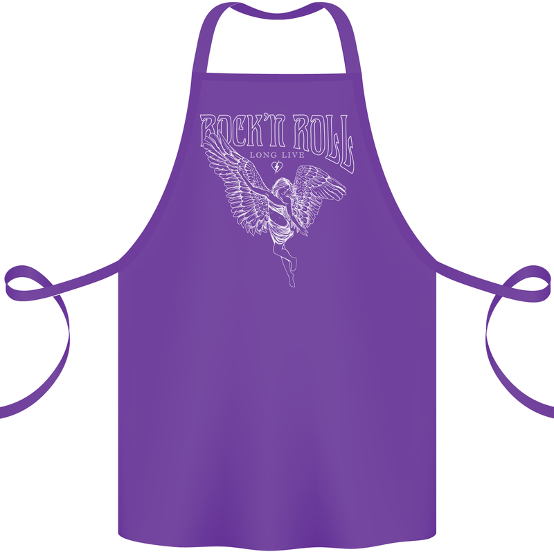 Rock n Roll Angel Cotton Apron 100% Organic Purple