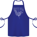 Rock n Roll Angel Cotton Apron 100% Organic Royal Blue