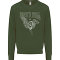 Rock n Roll Angel Kids Sweatshirt Jumper Forest Green