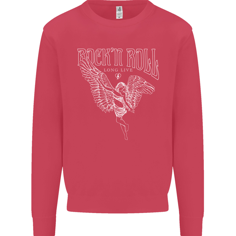 Rock n Roll Angel Kids Sweatshirt Jumper Heliconia