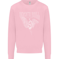 Rock n Roll Angel Kids Sweatshirt Jumper Light Pink