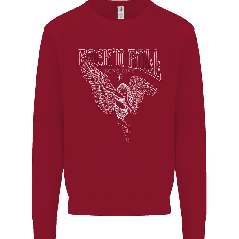 Rock n Roll Angel Kids Sweatshirt Jumper Red
