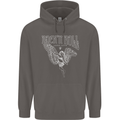 Rock n Roll Angel Mens 80% Cotton Hoodie Charcoal