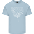 Rock n Roll Angel Mens Cotton T-Shirt Tee Top Light Blue