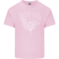 Rock n Roll Angel Mens Cotton T-Shirt Tee Top Light Pink