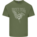 Rock n Roll Angel Mens Cotton T-Shirt Tee Top Military Green