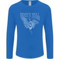 Rock n Roll Angel Mens Long Sleeve T-Shirt Royal Blue