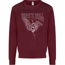 Rock n Roll Angel Mens Sweatshirt Jumper Maroon