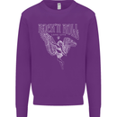 Rock n Roll Angel Mens Sweatshirt Jumper Purple