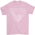Rock n Roll Angel Mens T-Shirt 100% Cotton Light Pink