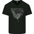 Rock n Roll Angel Mens V-Neck Cotton T-Shirt Black