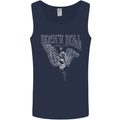 Rock n Roll Angel Mens Vest Tank Top Navy Blue