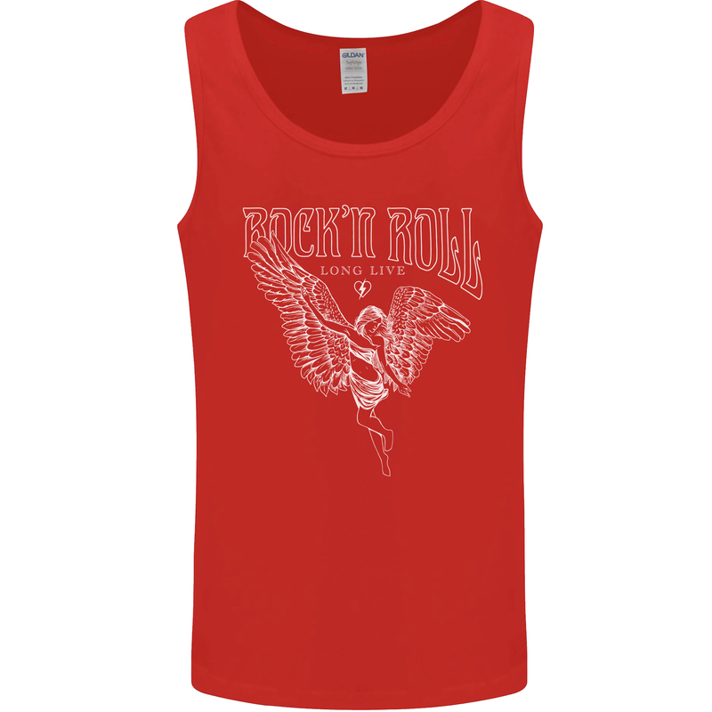 Rock n Roll Angel Mens Vest Tank Top Red