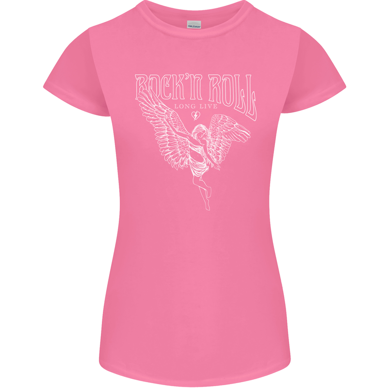 Rock n Roll Angel Womens Petite Cut T-Shirt Azalea