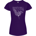 Rock n Roll Angel Womens Petite Cut T-Shirt Purple