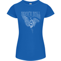 Rock n Roll Angel Womens Petite Cut T-Shirt Royal Blue