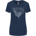 Rock n Roll Angel Womens Wider Cut T-Shirt Navy Blue