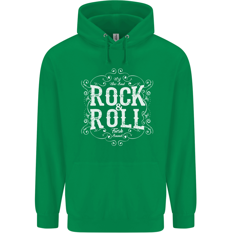 Rock n Roll Fresh Sound Childrens Kids Hoodie Irish Green