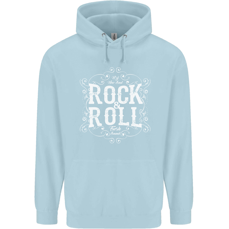 Rock n Roll Fresh Sound Childrens Kids Hoodie Light Blue