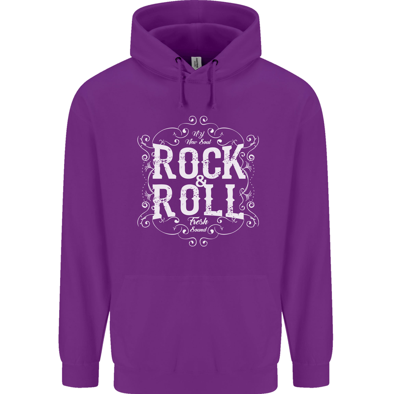 Rock n Roll Fresh Sound Childrens Kids Hoodie Purple