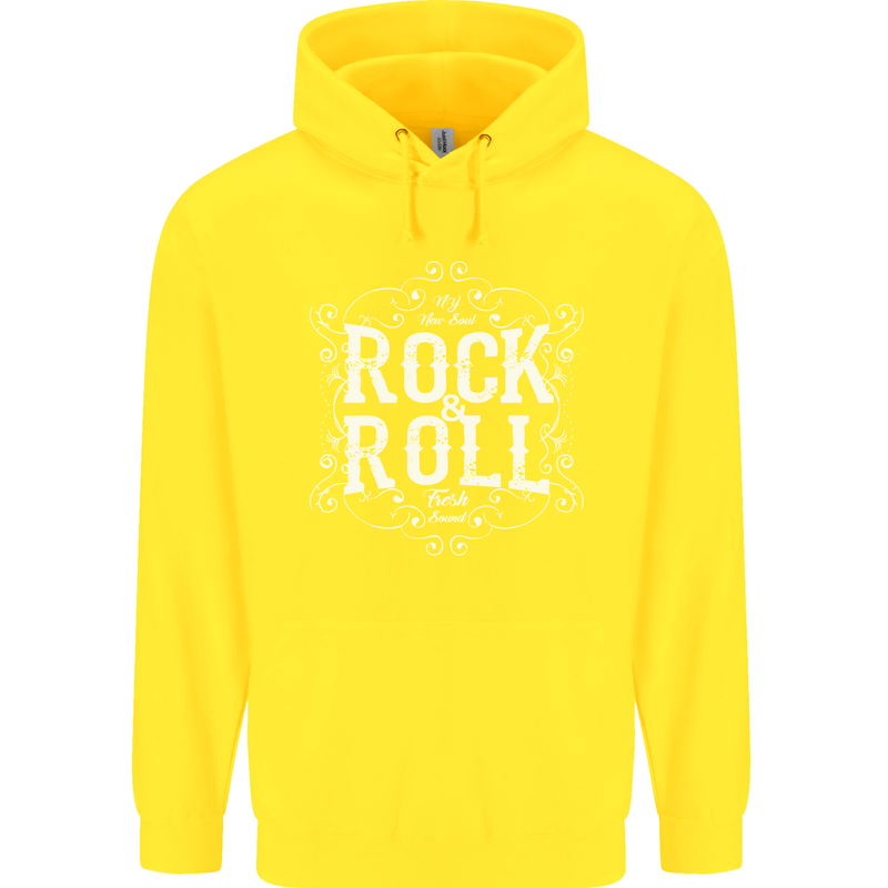 Rock n Roll Fresh Sound Childrens Kids Hoodie Yellow