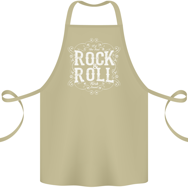 Rock n Roll Fresh Sound Cotton Apron 100% Organic Khaki