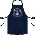 Rock n Roll Fresh Sound Cotton Apron 100% Organic Navy Blue