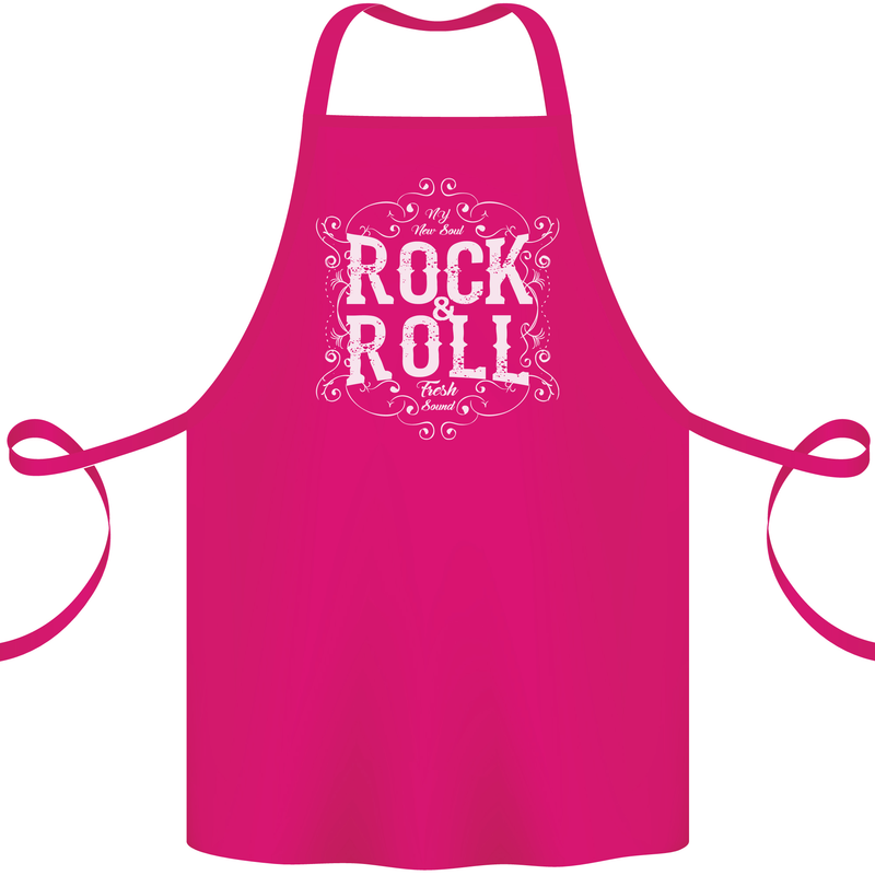 Rock n Roll Fresh Sound Cotton Apron 100% Organic Pink