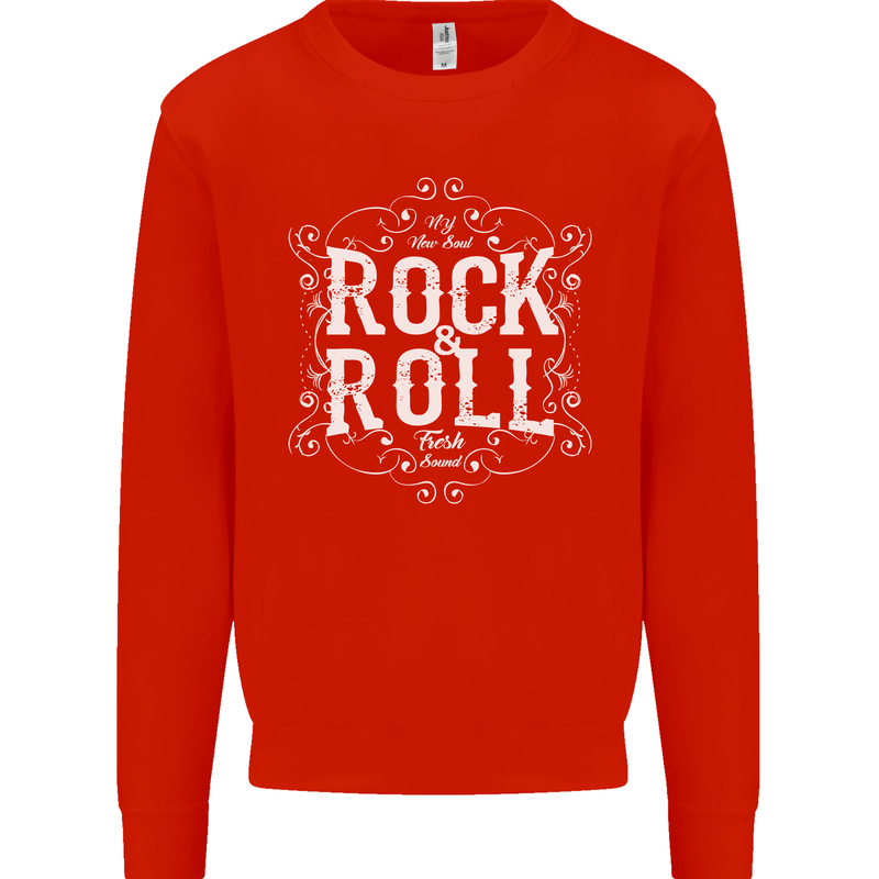 Rock n Roll Fresh Sound Kids Sweatshirt Jumper Bright Red