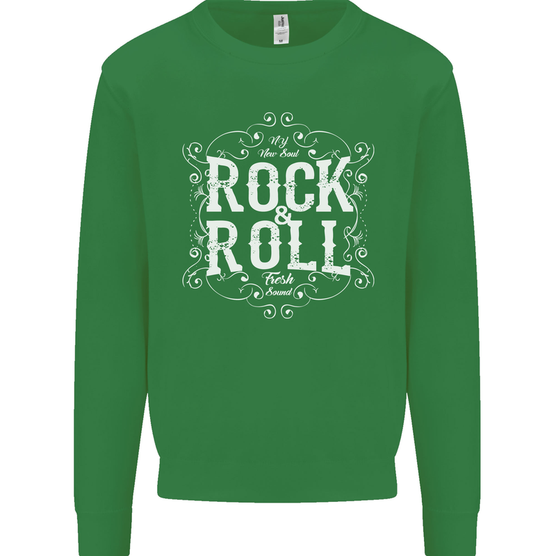 Rock n Roll Fresh Sound Kids Sweatshirt Jumper Irish Green