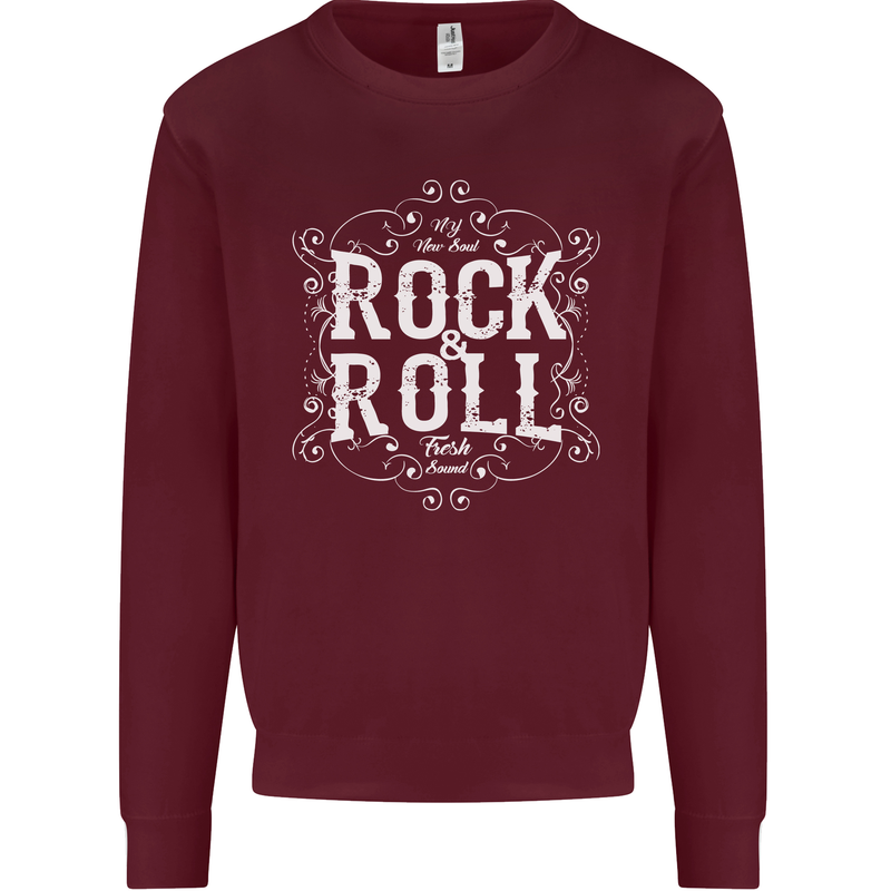 Rock n Roll Fresh Sound Kids Sweatshirt Jumper Maroon