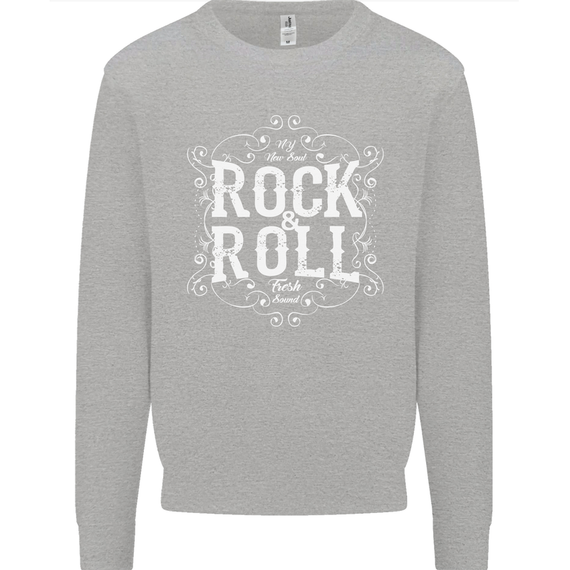 Rock n Roll Fresh Sound Kids Sweatshirt Jumper Sports Grey