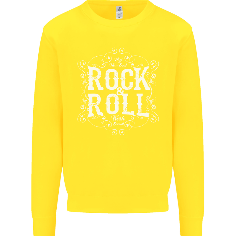 Rock n Roll Fresh Sound Kids Sweatshirt Jumper Yellow