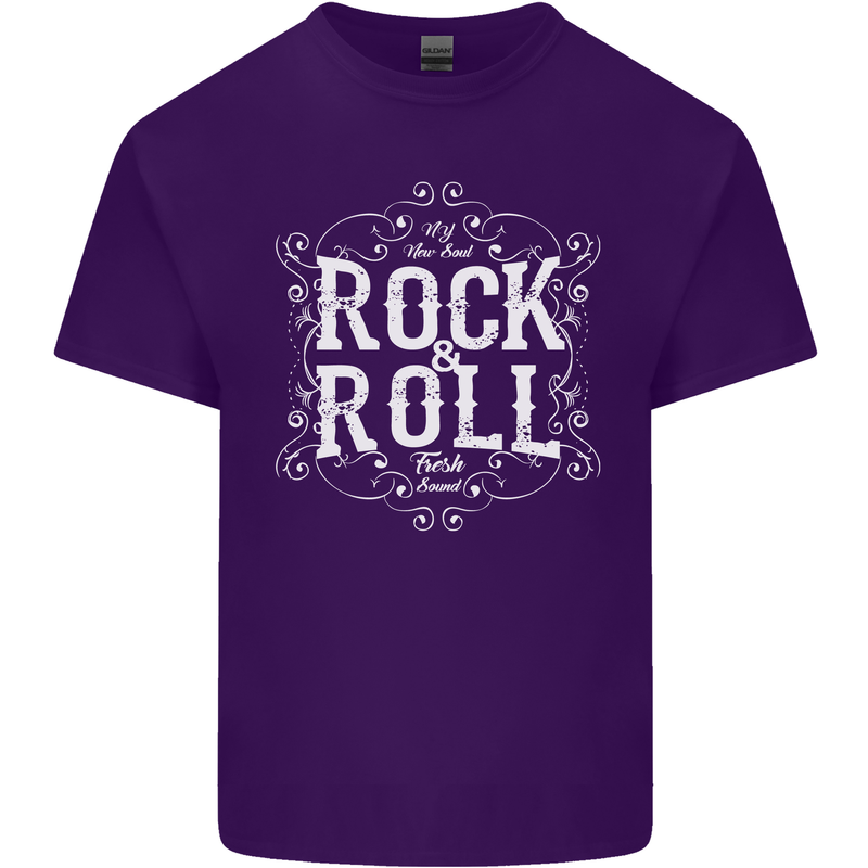 Rock n Roll Fresh Sound Mens Cotton T-Shirt Tee Top Purple